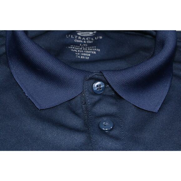 Empire State Realty Trust Polo UltraClub Cool & Dry 8210 Shirt Mens Navy Large - Picture 5 of 10